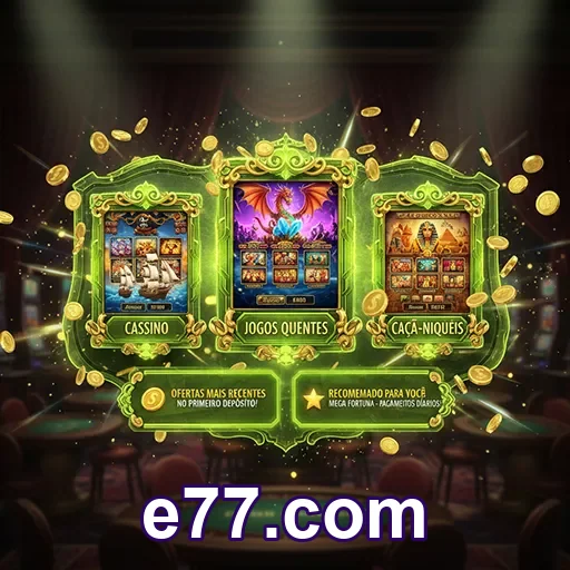 Interface simples da plataforma e77.com para acesso seguro